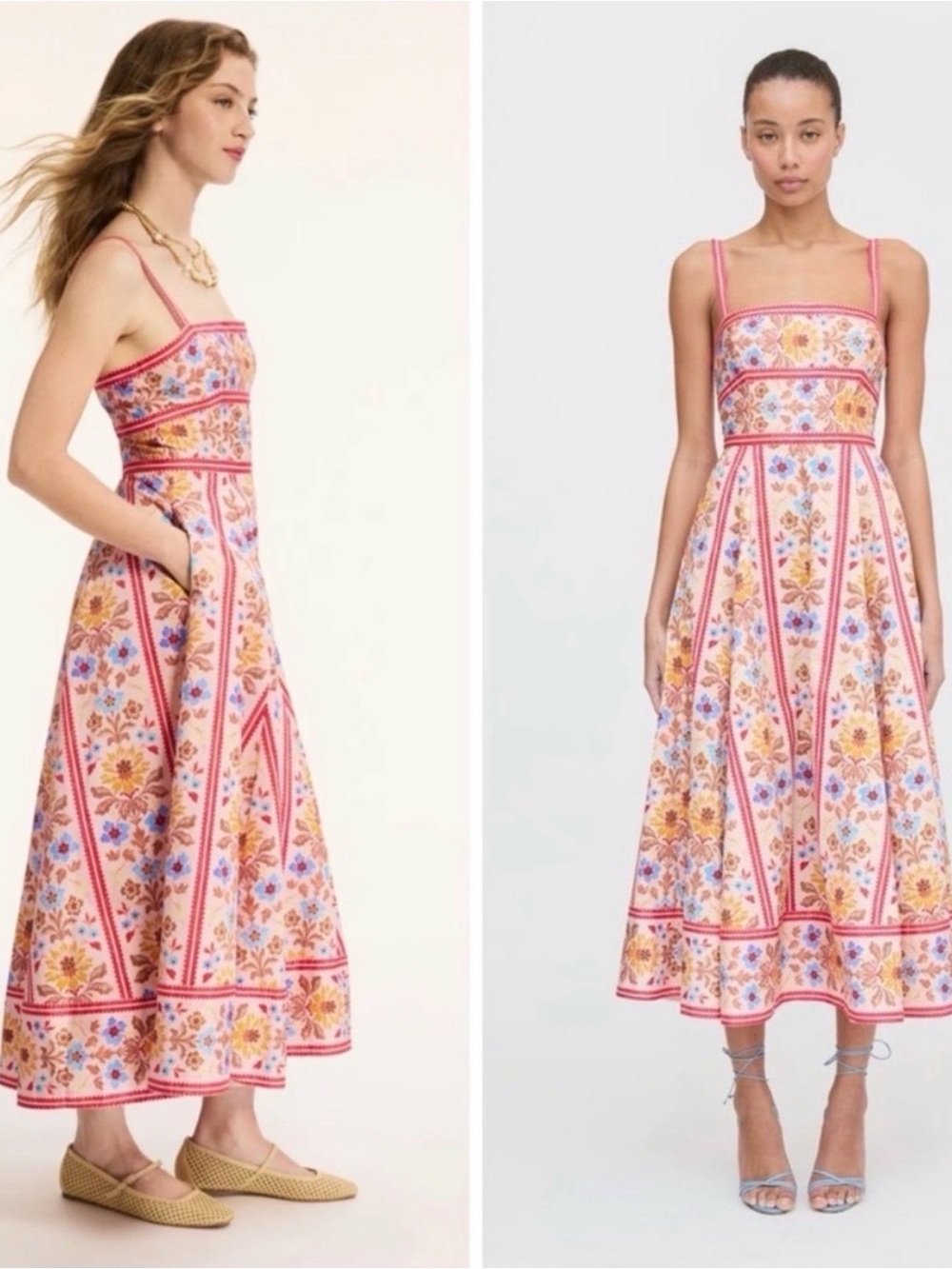 ISO: Hill House Margot Red Stripe Floral Dress